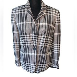 Philosophy Plaid Black and White Blazer size Medium